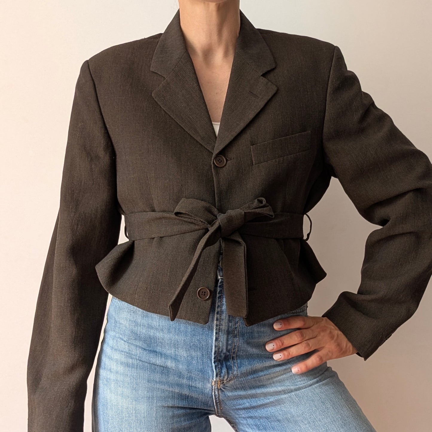 Cropped blazer #25