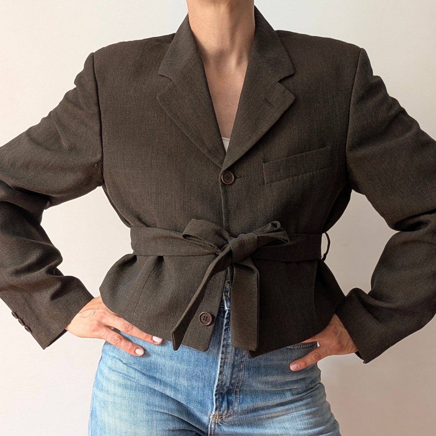 Cropped blazer #25