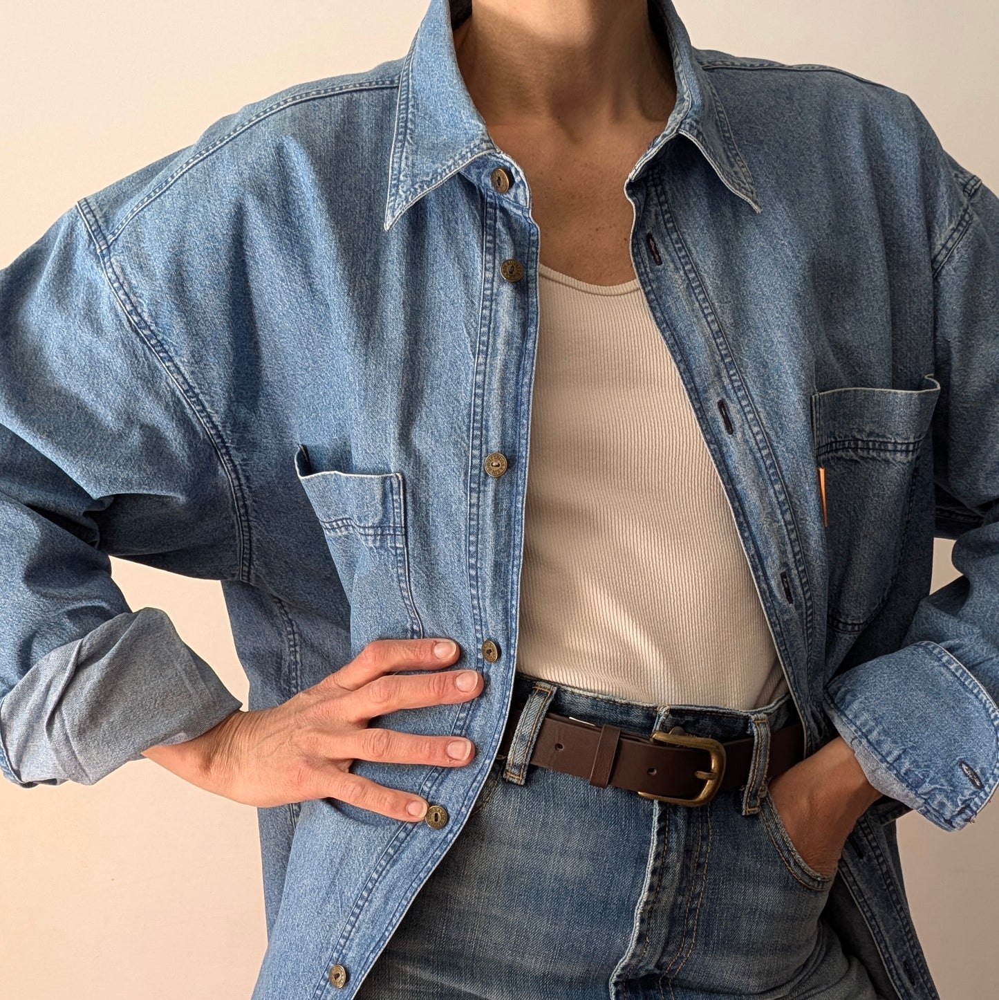 Camicia jeans Trussardi