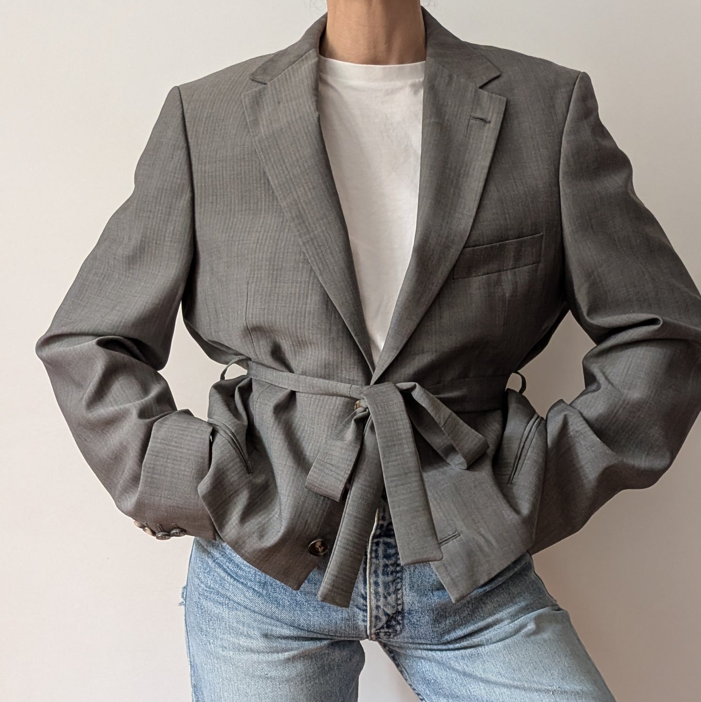 Cropped blazer #9