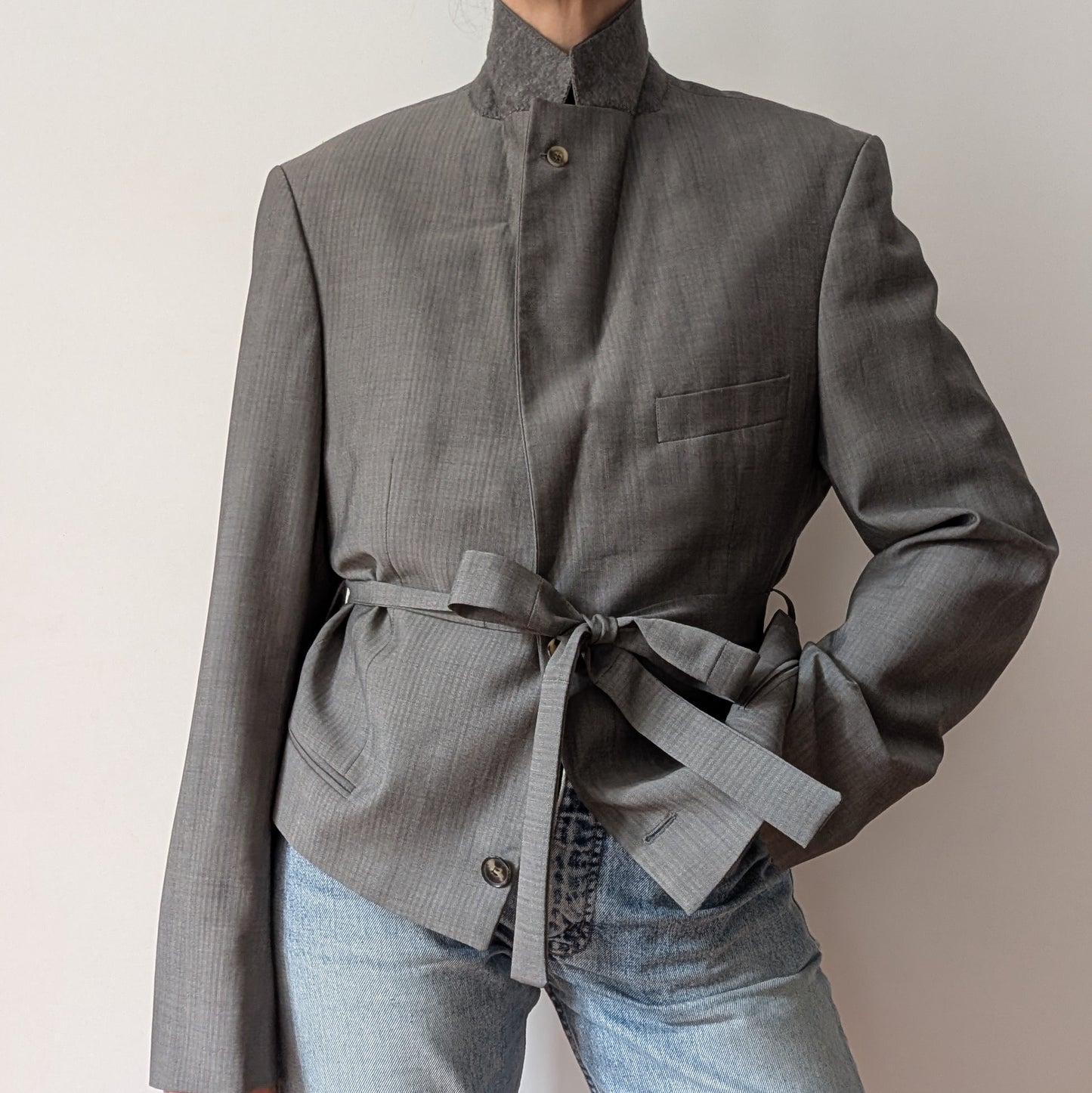 Cropped blazer #9
