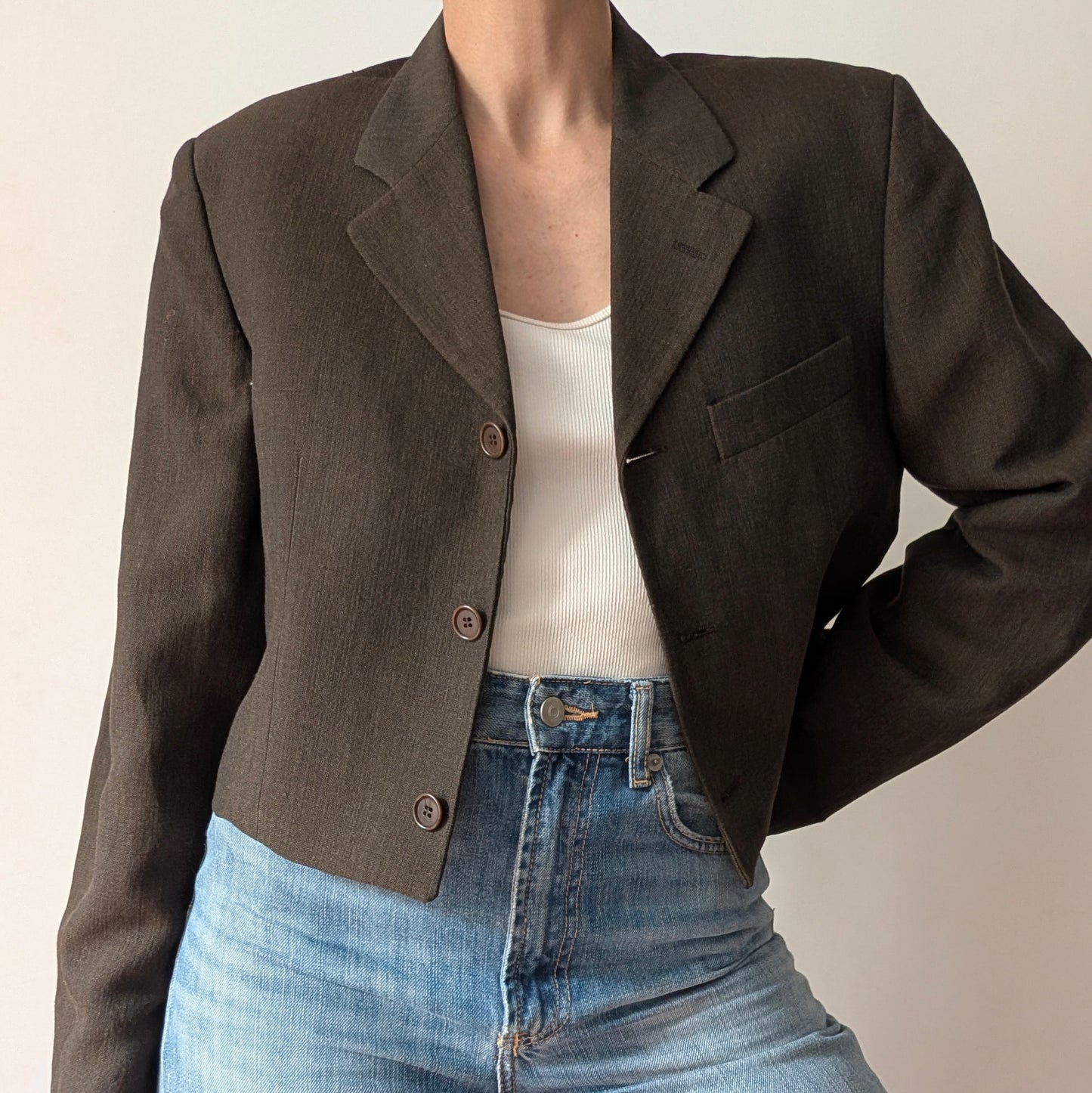 Cropped blazer #25