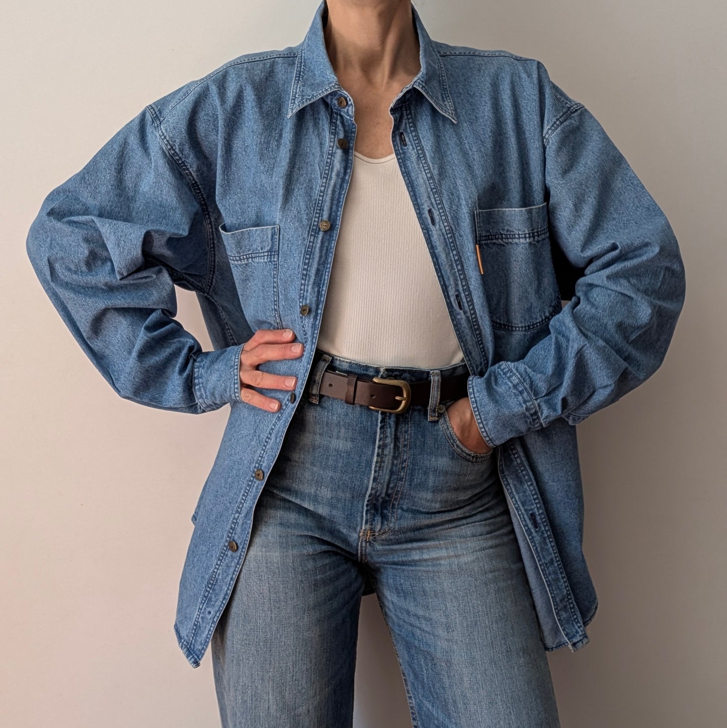 Camicia jeans Trussardi