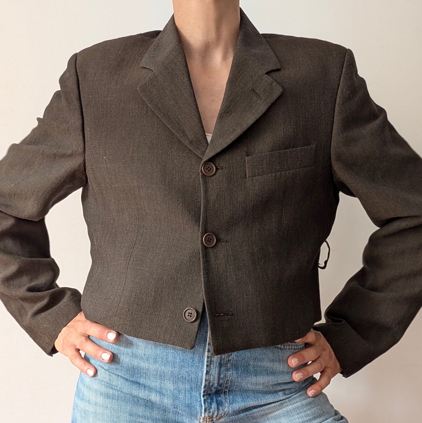 Cropped blazer #25