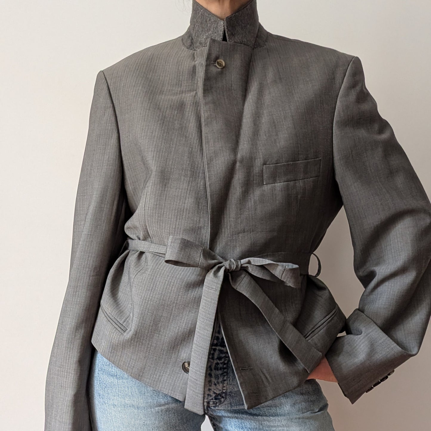 Cropped blazer #9