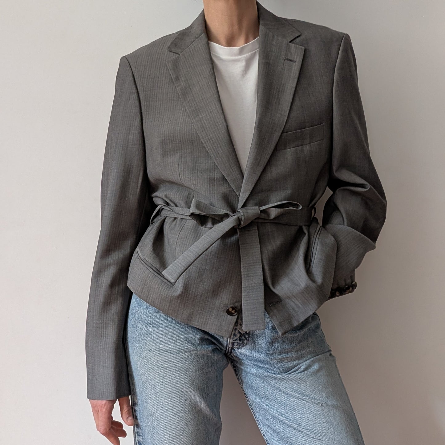 Cropped blazer #9