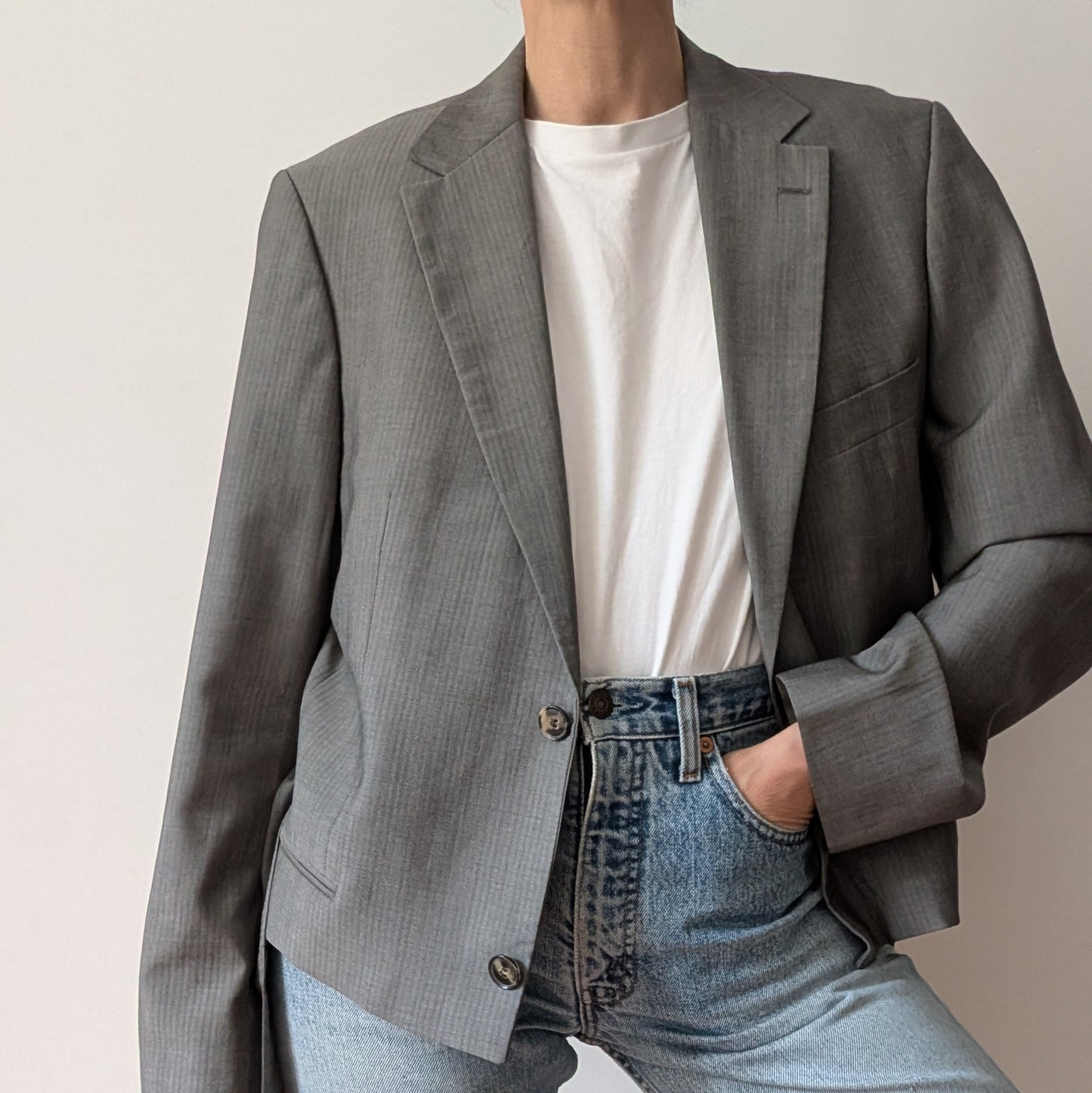 Cropped blazer #9