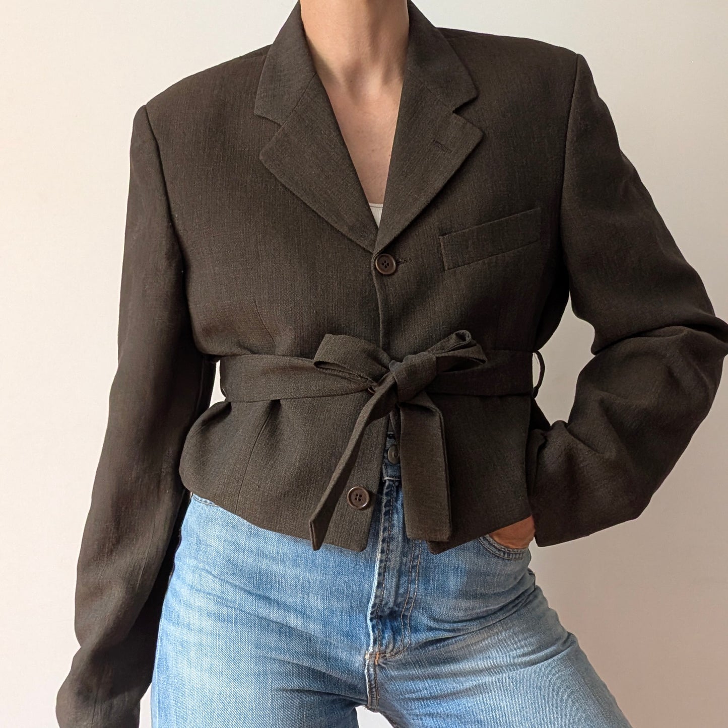 Cropped blazer #25