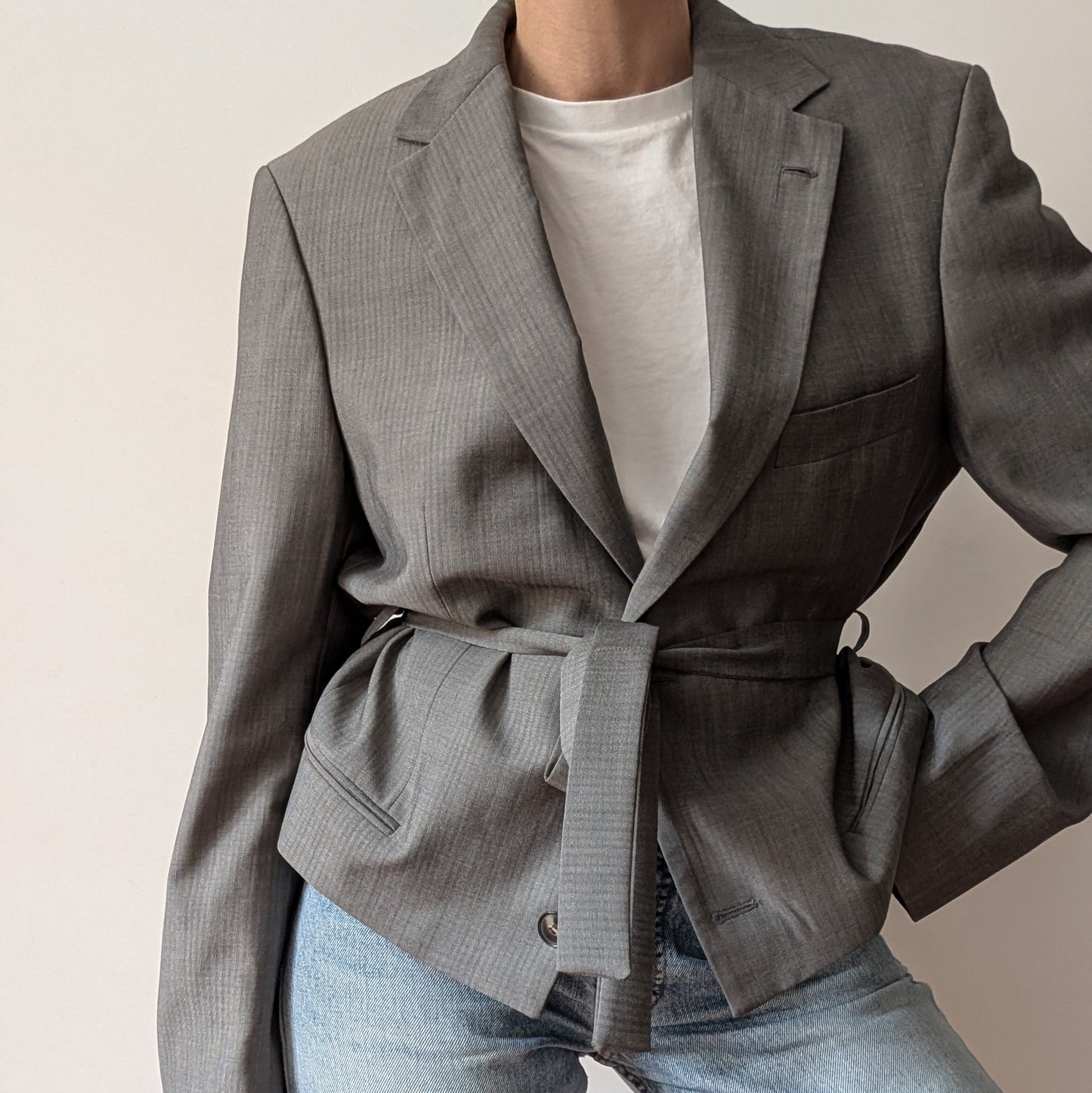 Cropped blazer #9
