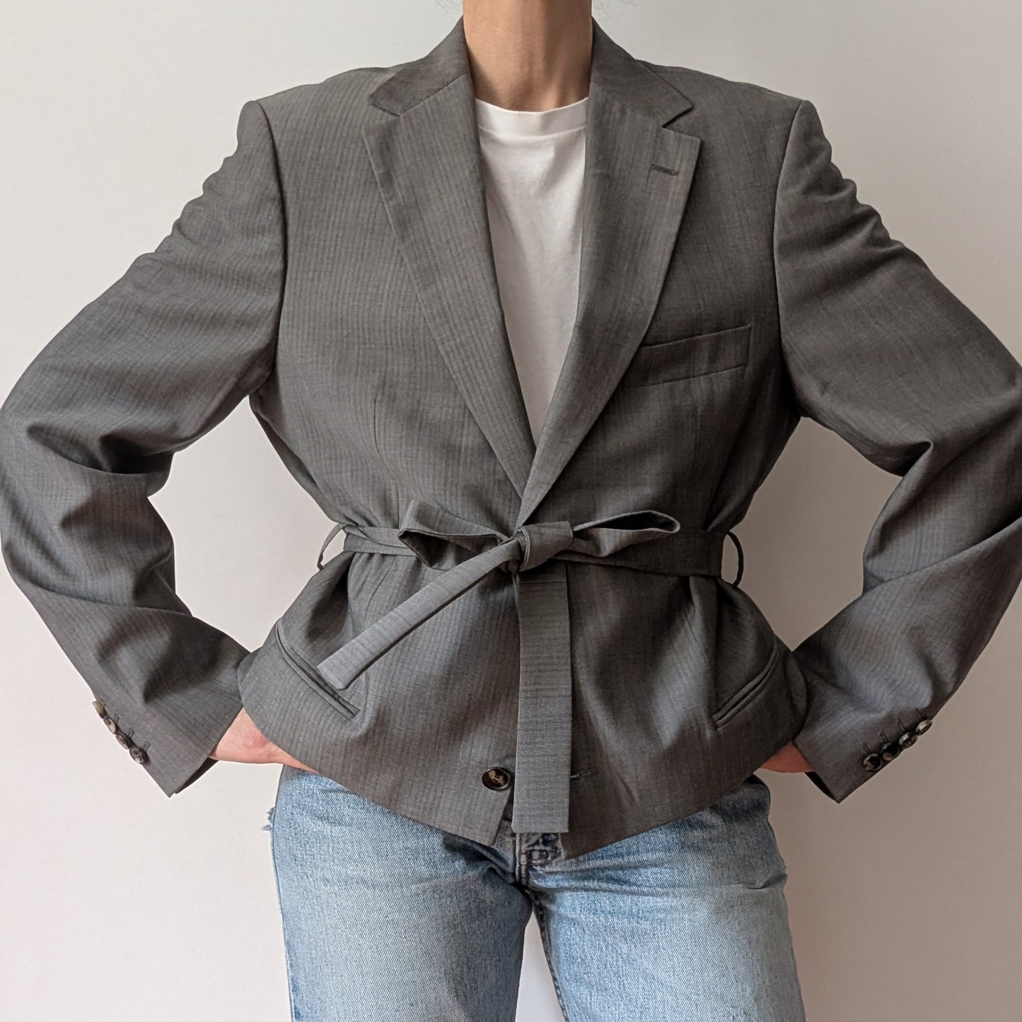 Cropped blazer #9