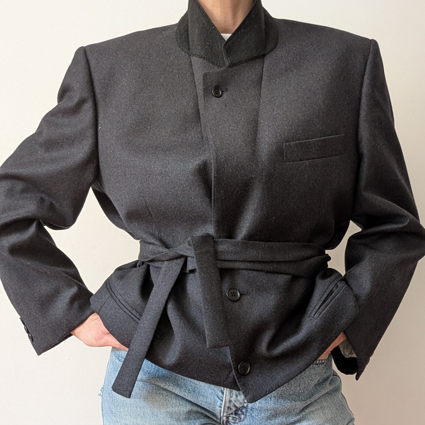 Cropped blazer #8